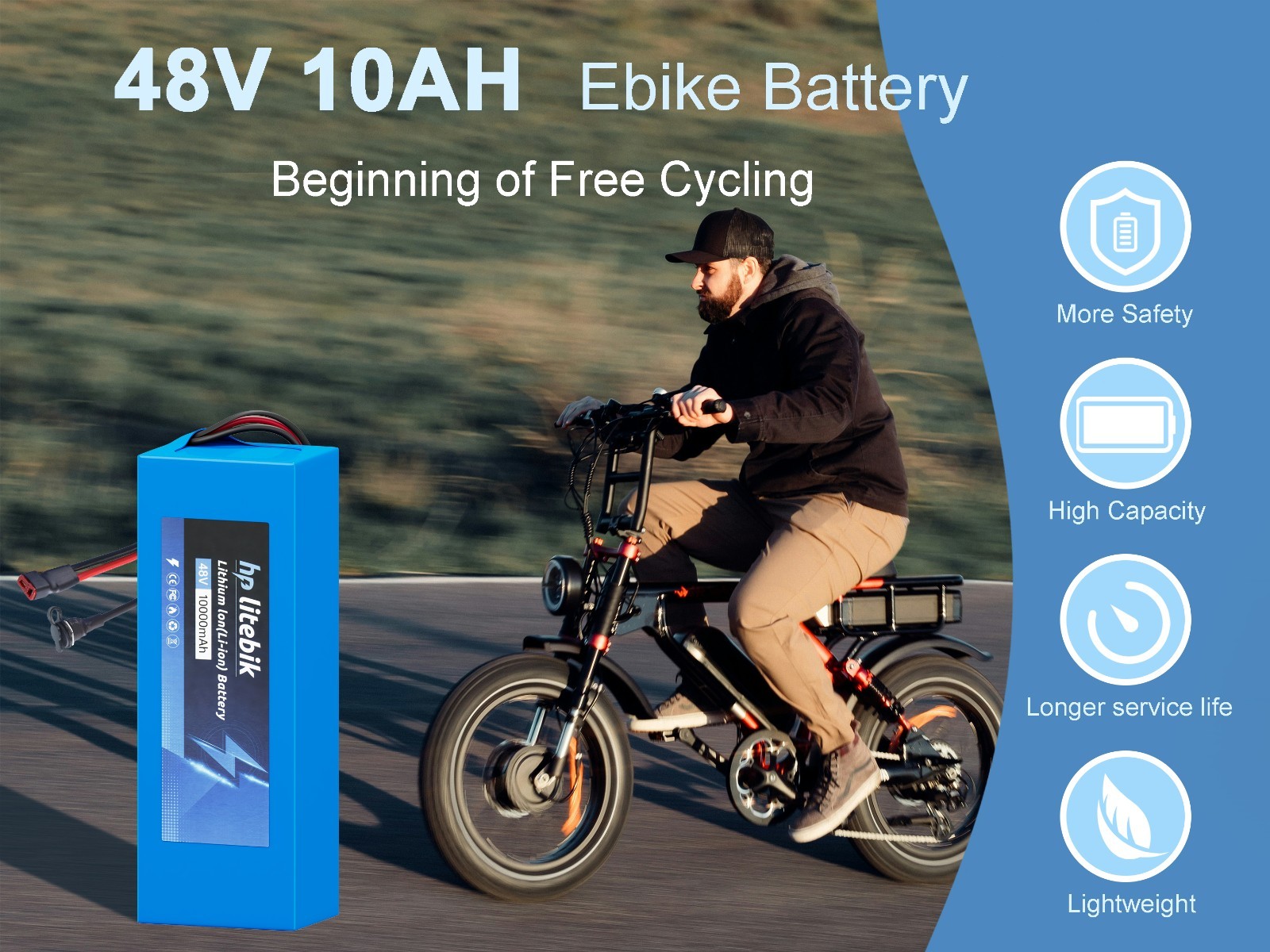 36V 48V 8AH/10AH/14AH/20AH Ebike Battery for 200W-1200W Electric Bicycle Bike