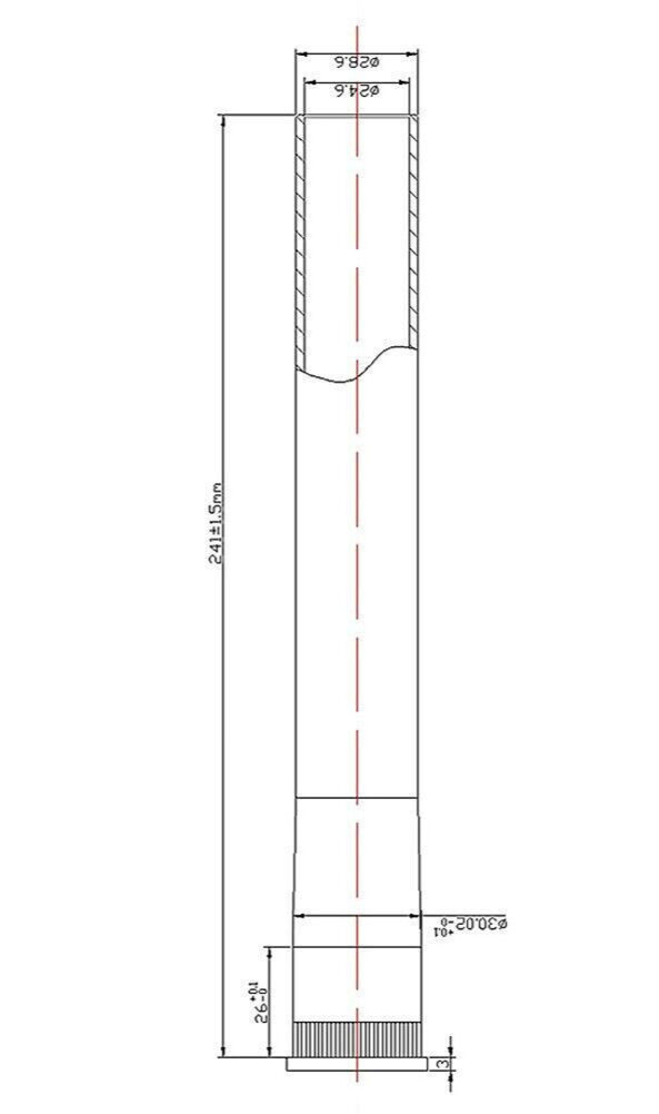 Black ANO Straight Steerer Tube 1-1/8 For Fox and Rockshox Suspension Forks