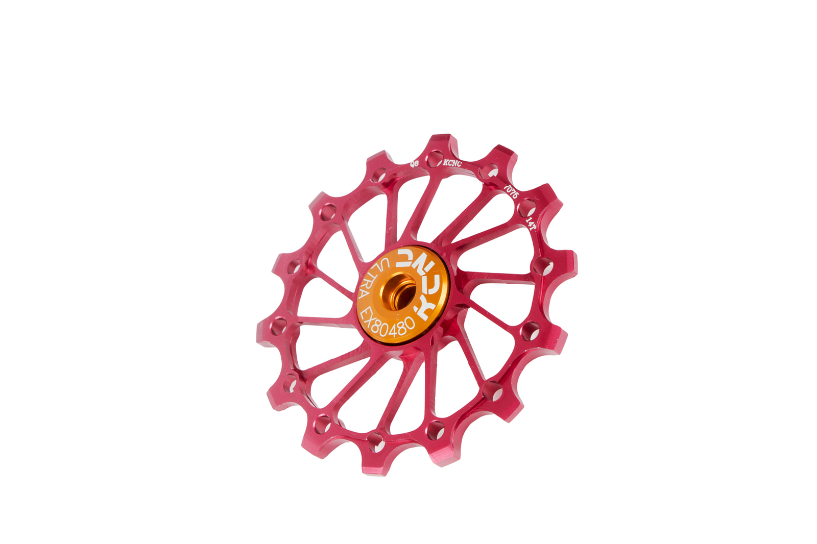 KCNC Road MTB Bike Oversized Derailleur Pulley Sealed Bearing 14T Red