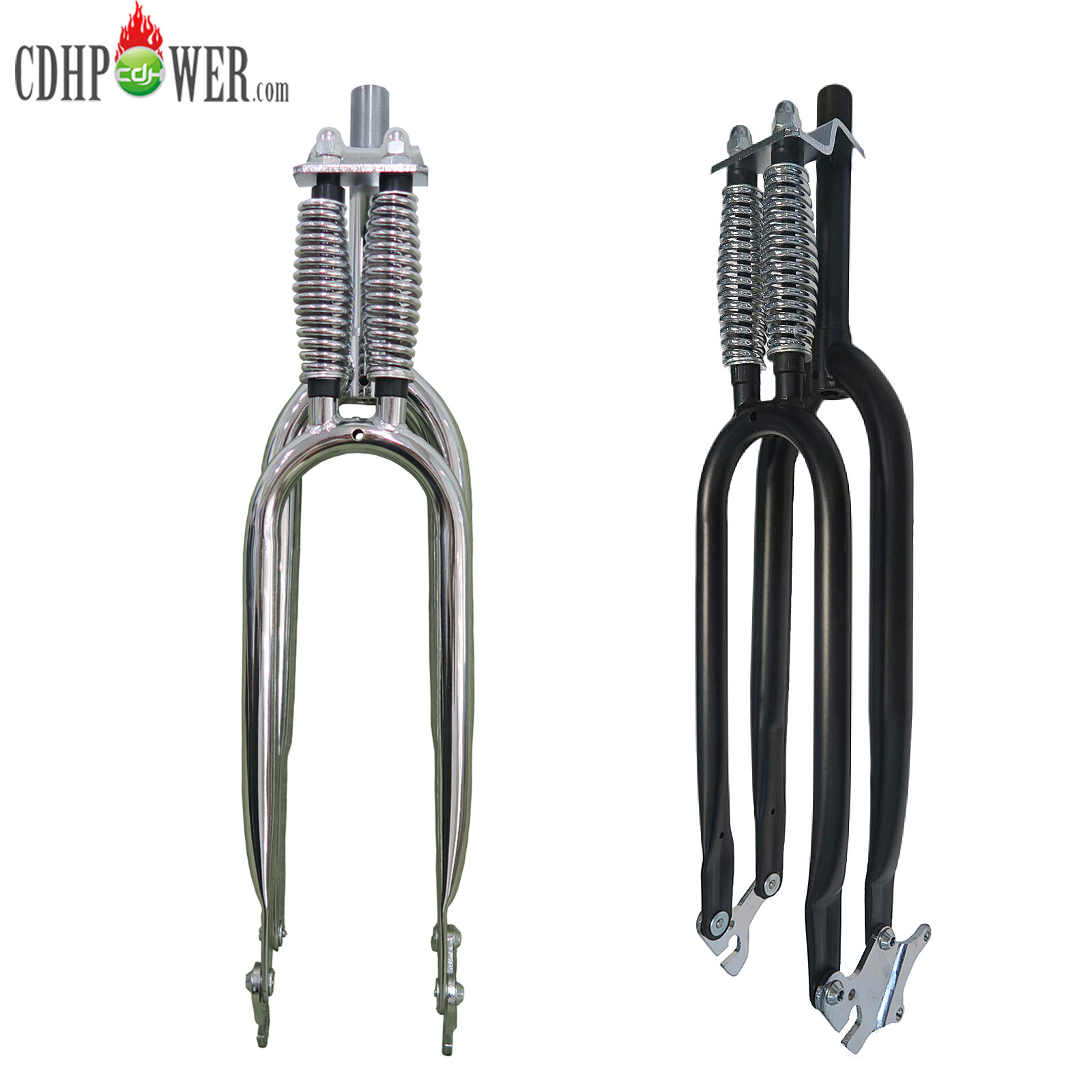 26 in Bicycle Springer Suspension Fork 1″ Threaded, Chopper Bike Classical Fork