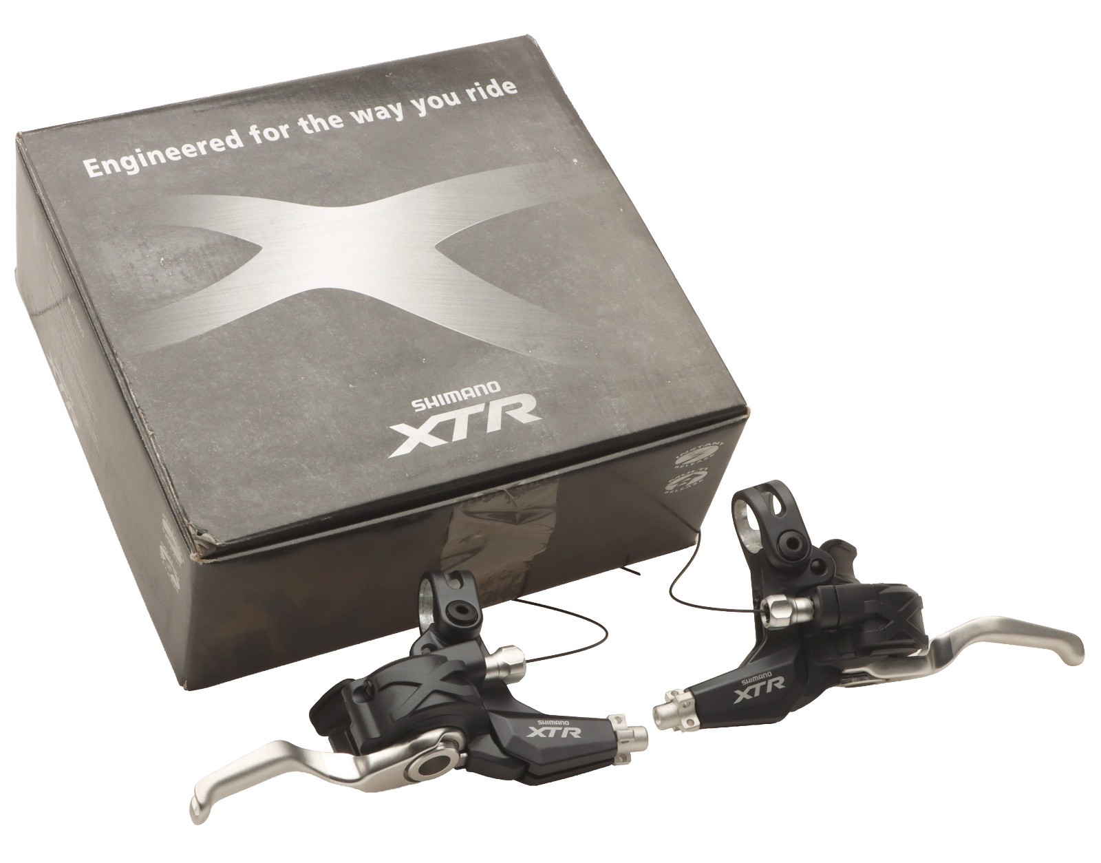 Shimano XTR ST-M970 Dual Control Levers w/ Cable Brake 3x9s Black NOS