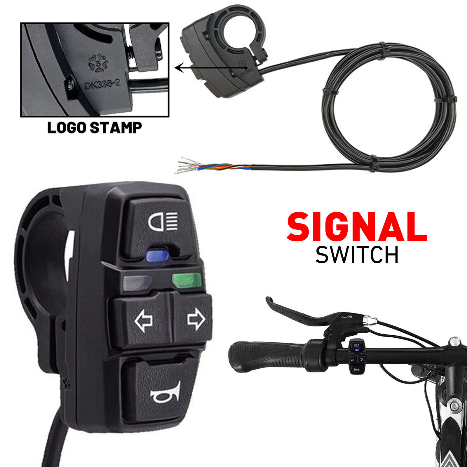 E-Bike Turn Headlight Horn Control Switch For Scooter Electric Bike Motorcycle