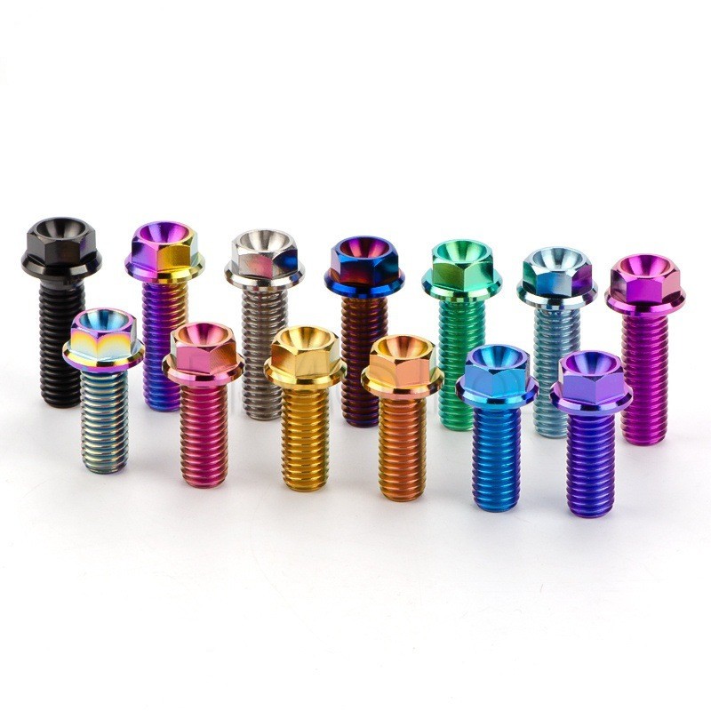 Titanium Bolt M8x15/20/25/30/35/40/45/50/55/60/65 Small Flange Hex Head Ti Screw