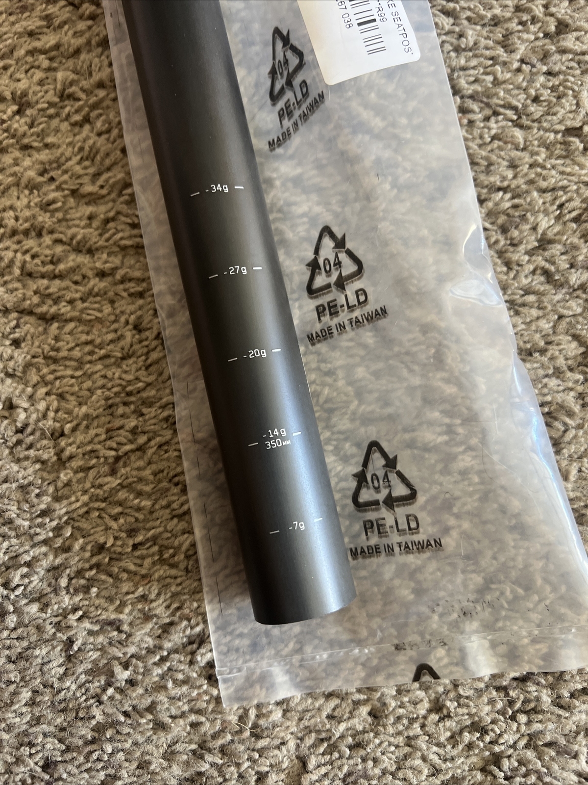 RaceFace Next SL Carbon Seatpost, 31.6 x 400mm Black Premium Mtn Bike Component