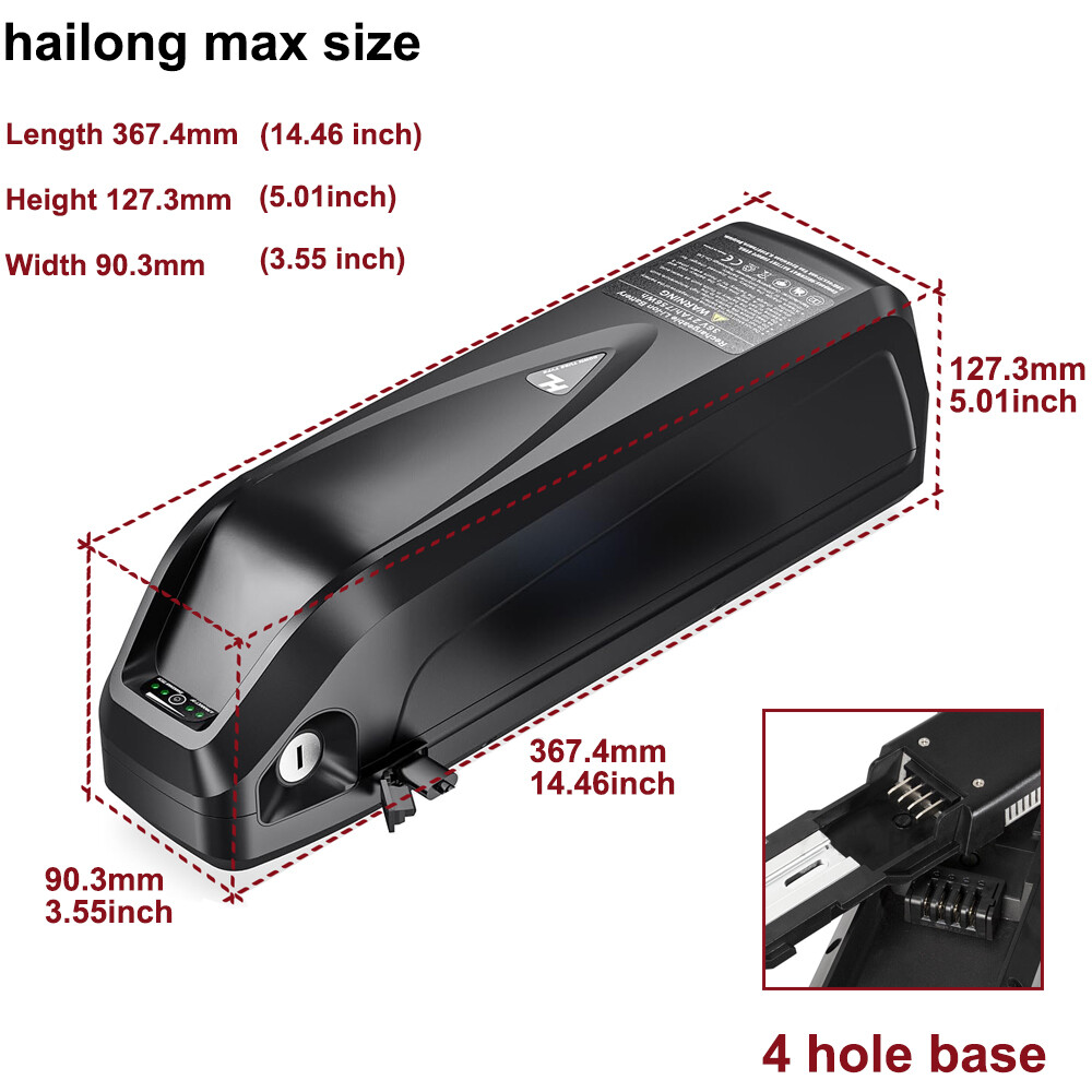 48V 30Ah Hailong E-bike Battery 200W-1500W Electric Bike Motor Lithium Batterys