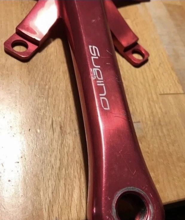 Sugino 75 Crankset RARE RED DISCONTINUED Anodized Rare Limited Edition Track NJS