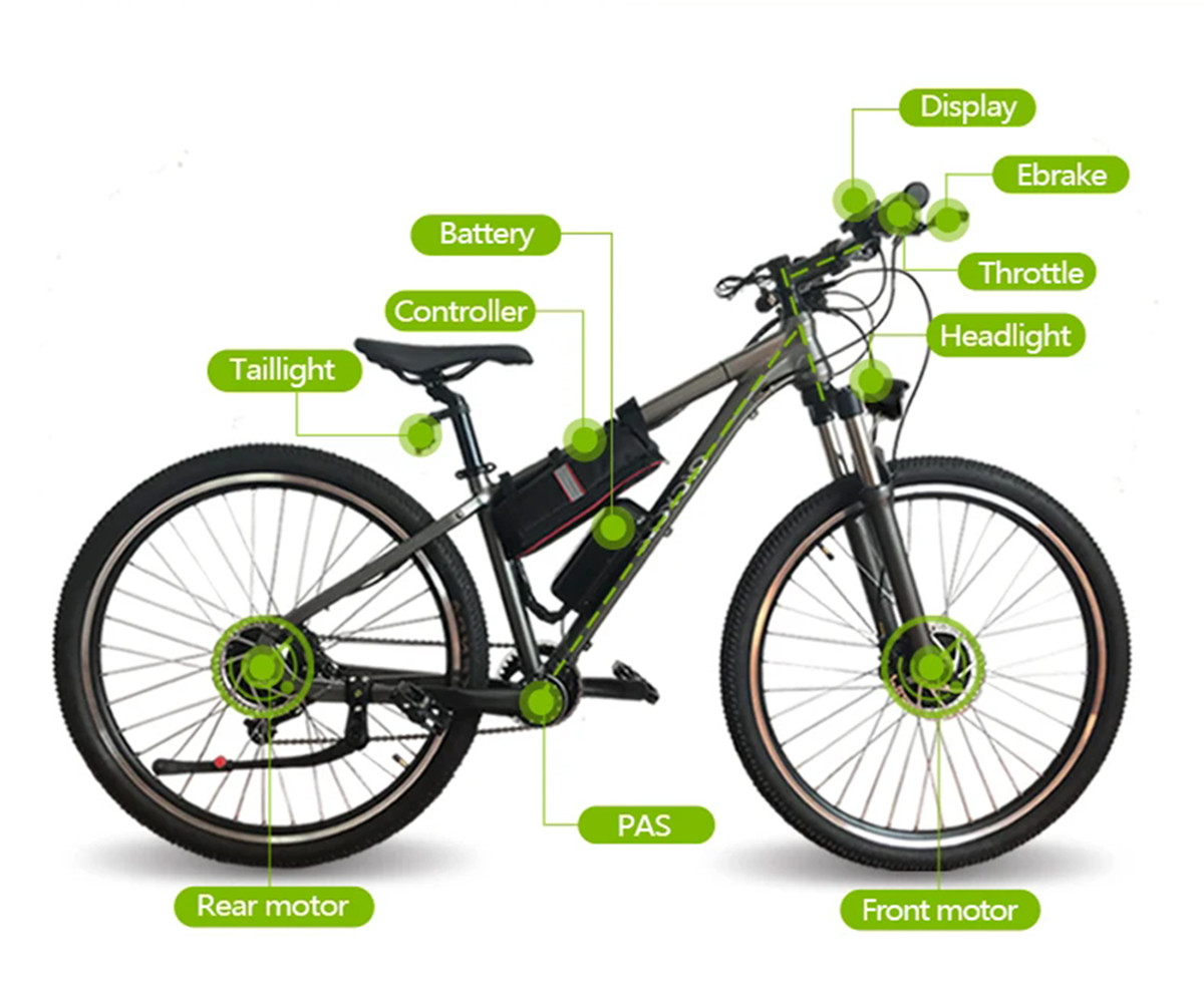 E-bike 48V-72V 60A Controller Dual Mode Sine Wave LCD Display 1000W~3000W Motor