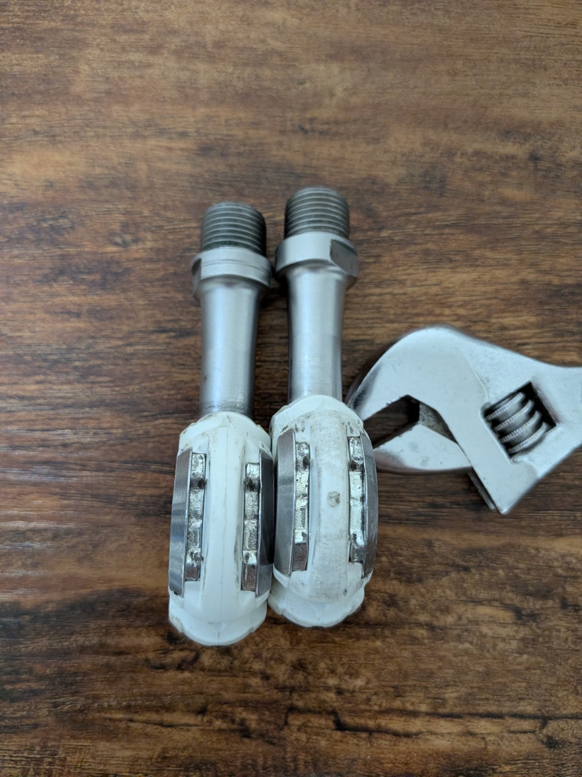 Speedplay Zero White Stainless Spindle Clipless Pedals 53mm Spindle No Cleats