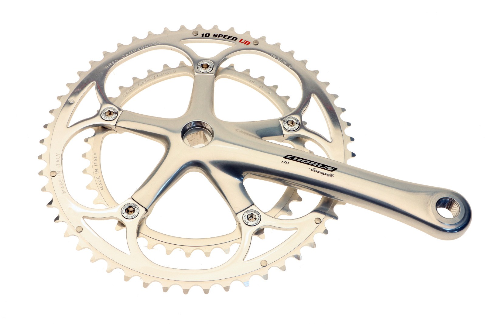 Campagnolo Chorus Crankset 10 Speed 53/39T 170mm Silver Alloy 2000 NOS NEW