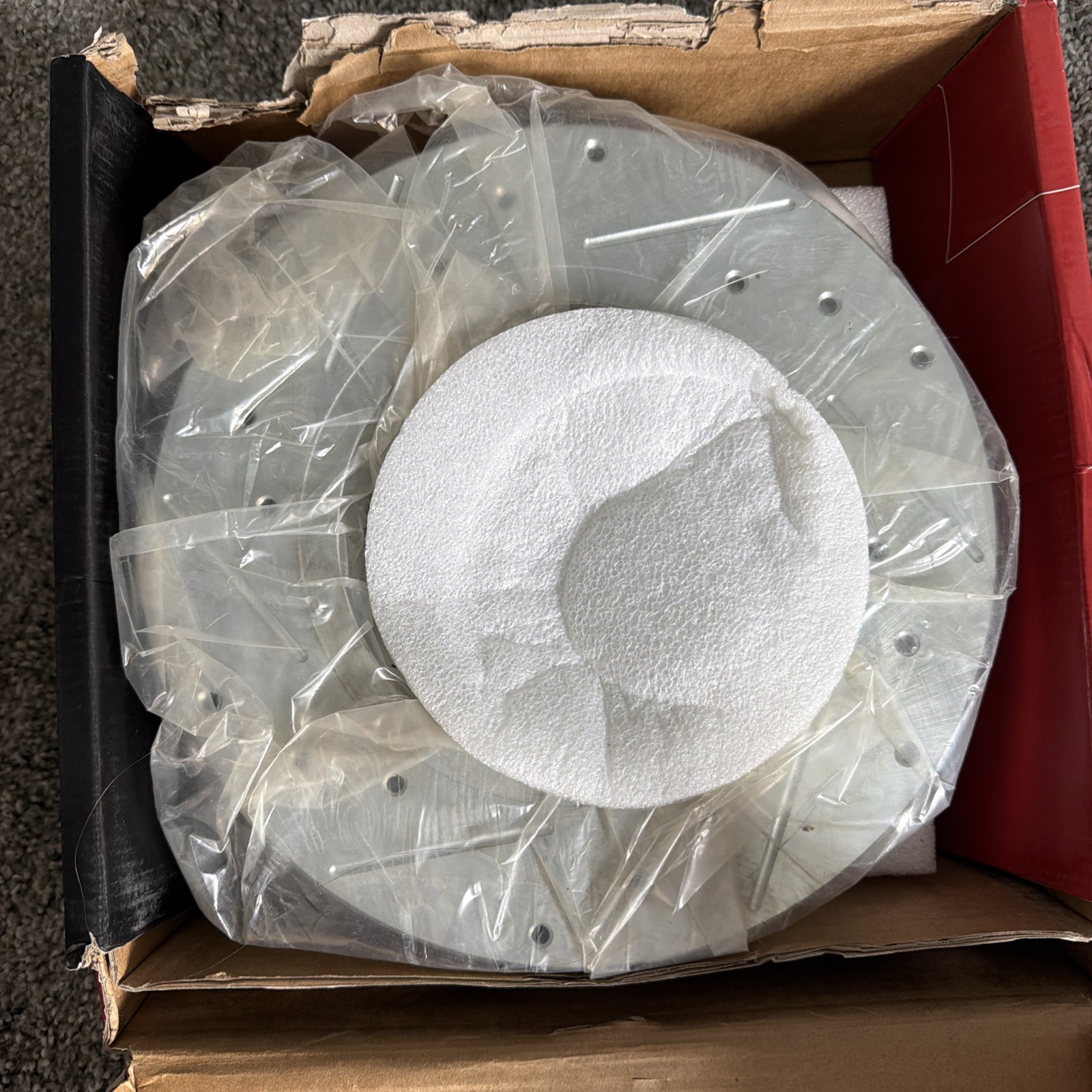 A-Premium 10.04 inch (255mm) Front Drilled and Slotted Disc Brake Rotors OpenBox