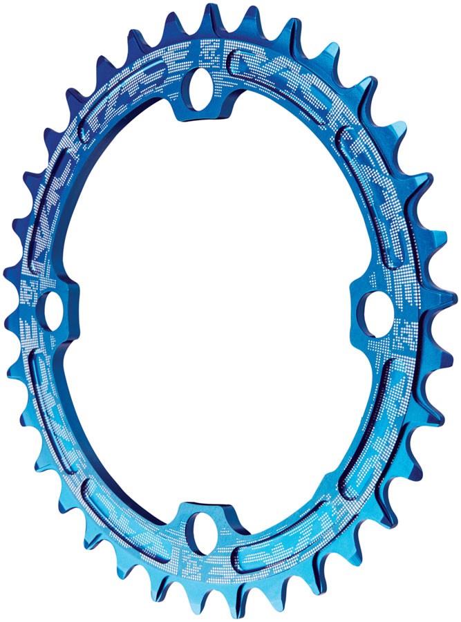 Narrow Wide Chainring – RaceFace Narrow Wide Chainring: 104mm BCD, 34t, Blue –