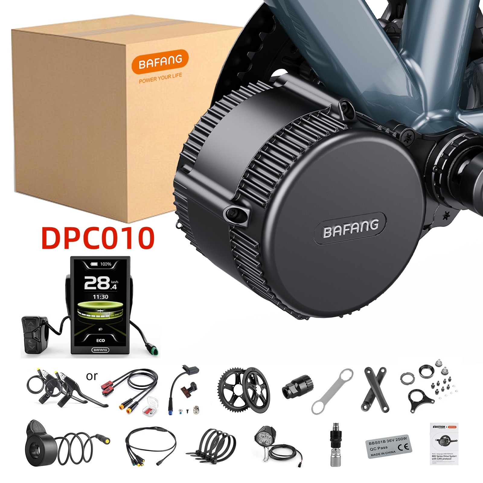 48V750W68-73MM BAFANG BBS02B Mid Drive Motor Kits Ebike DIY Conversion Kit USA