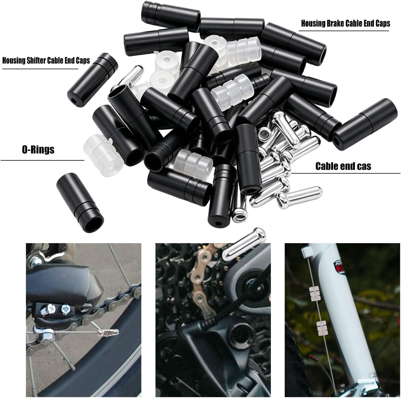 107PCS Stainless Steel Wire Cutter Bike Brake Cable Housing Shifter Cable Housin