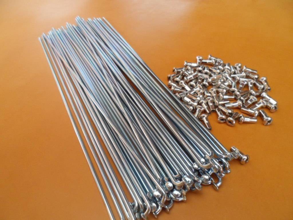 36pcs Chrome 14G BICYCLE SPOKES CRUISER BIKE BMX MOUNTAIN for 26″ 270mm BIKES