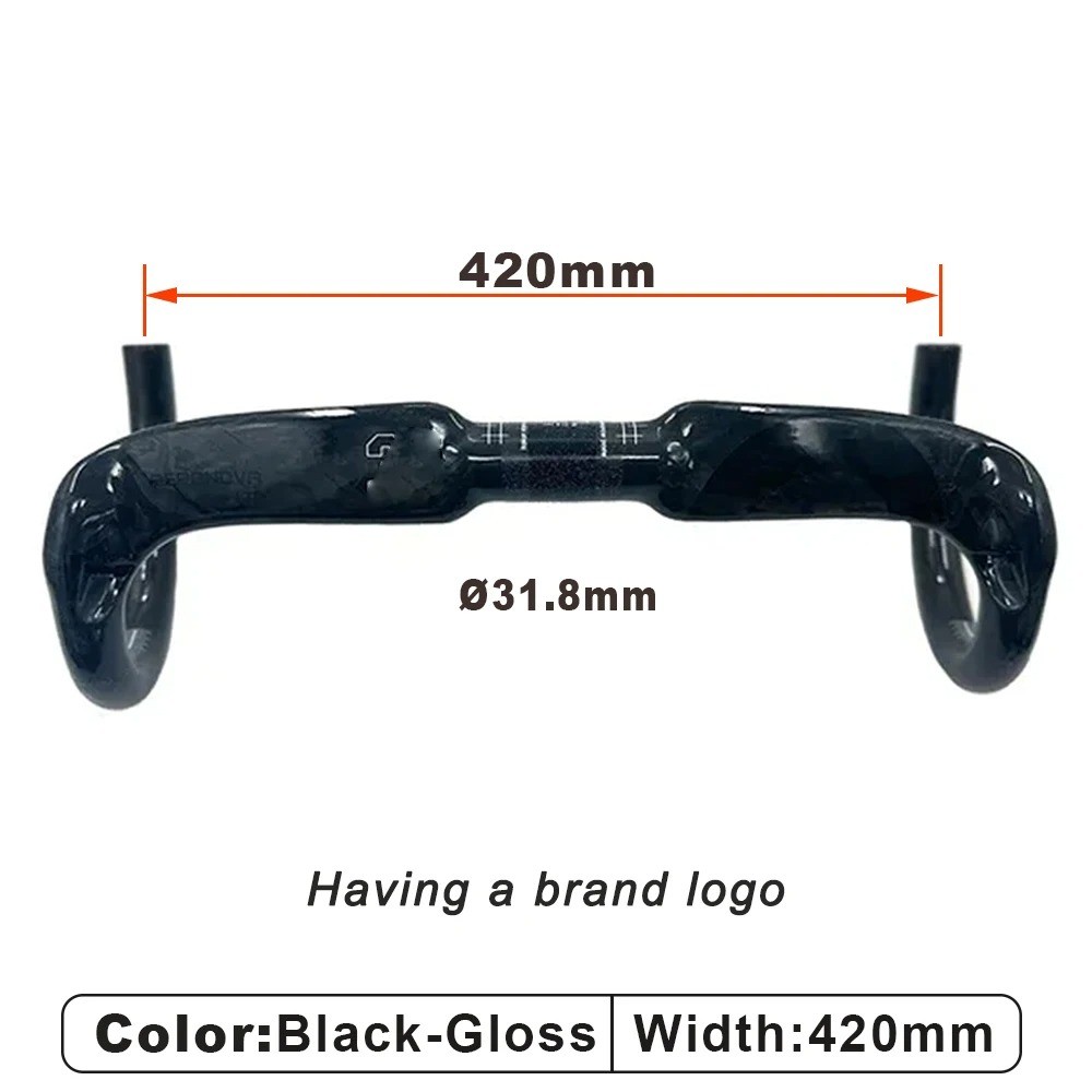 Road Bike Carbon Fiber Handlebar 31.8mm*400/420/440mm Bicycle Accessories