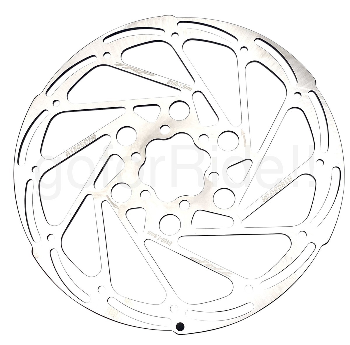 TRP R2 Bike Disc Brake Rotor, 180mm, 6-Bolt, 1.8mm, R180S02M, Silver