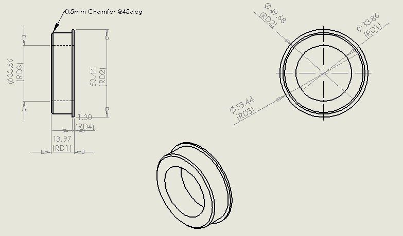 1-1/2″ to 1-1/8″ Headtube Reducer Headset Adapter 1.50″ 1 1/8 inch Head Tube
