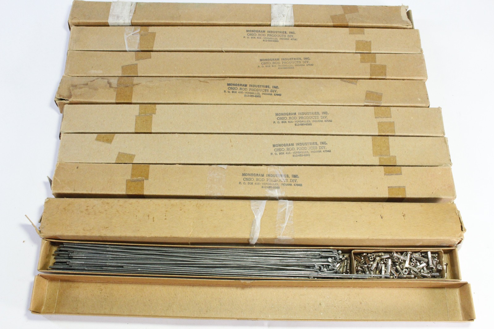 (9) Monogram Industries/Ohio Rod Bike Spokes/Nipples Boxes Assorted Sizes NOS