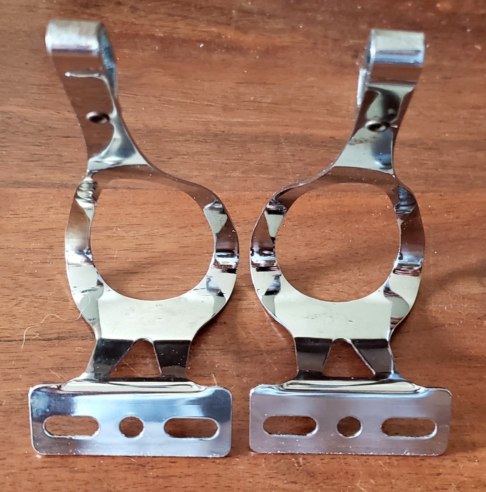 Vintage CKC Chrome Steel SIZE MEDIUM Toe Clips EXC Lightly Used Condition!!!