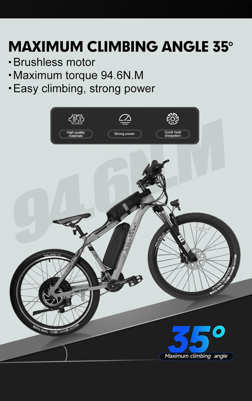 48V 36V 350W 500W 1000W 1500W 2000W Mountain E-bike Front Rear Wheel Hub Motor