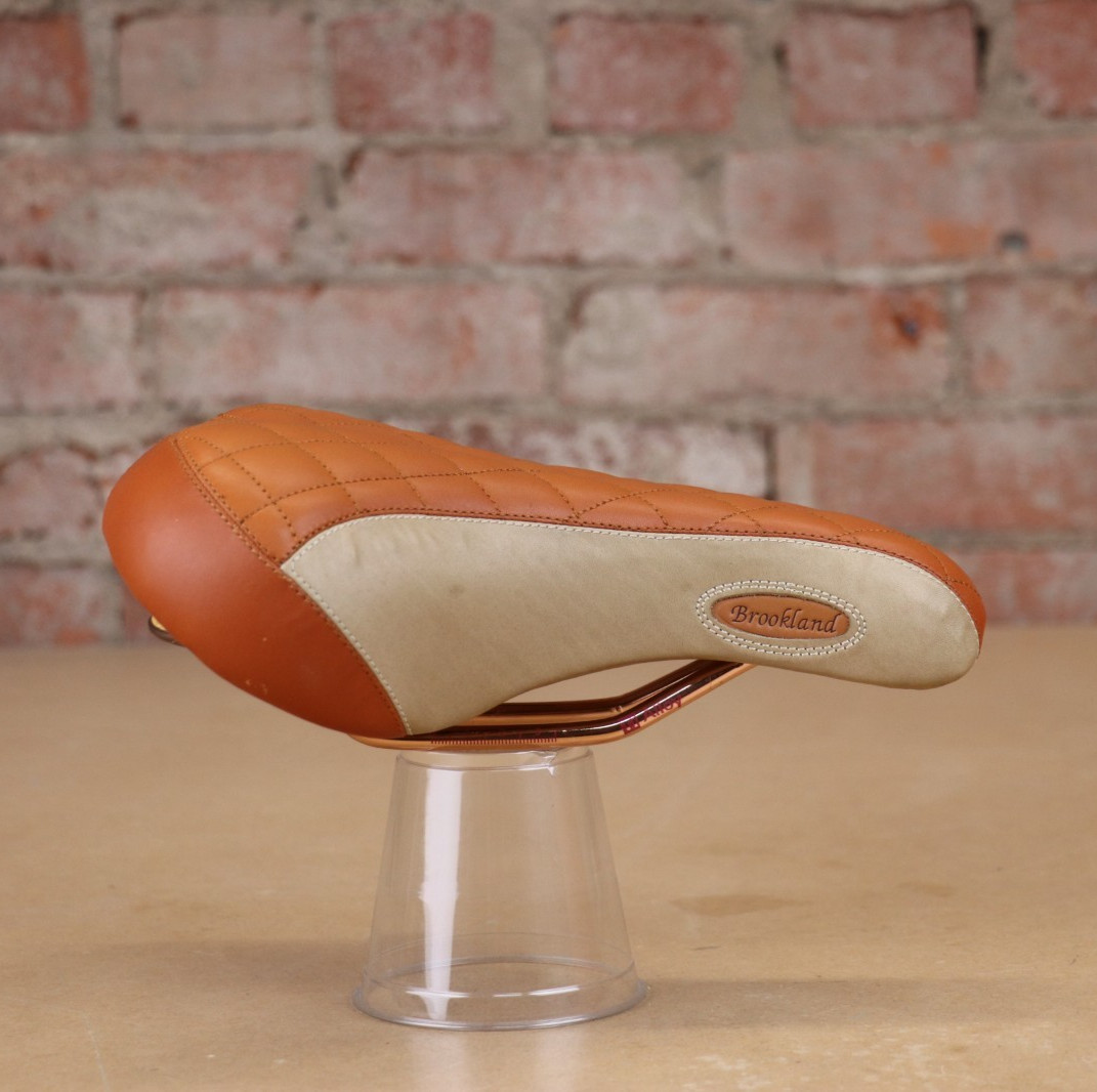 Selle Italia FLX 1 Brookland Saddle Brown & Tan Smooth Real Leather NOS NEW