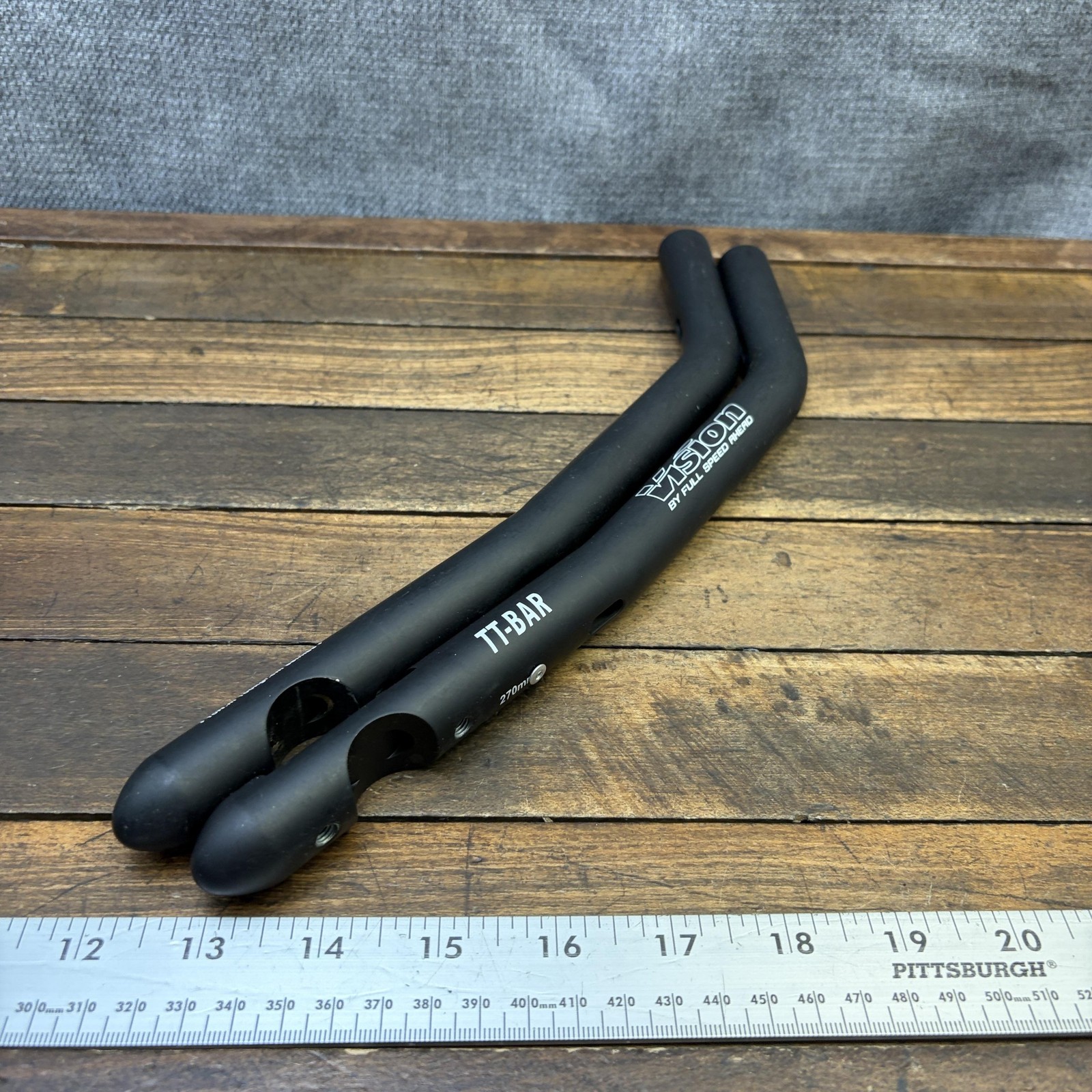 Vintage Vision TT-Bar Aerobar Clip On Extensions Alloy 270mm TT Tri Bar Bike