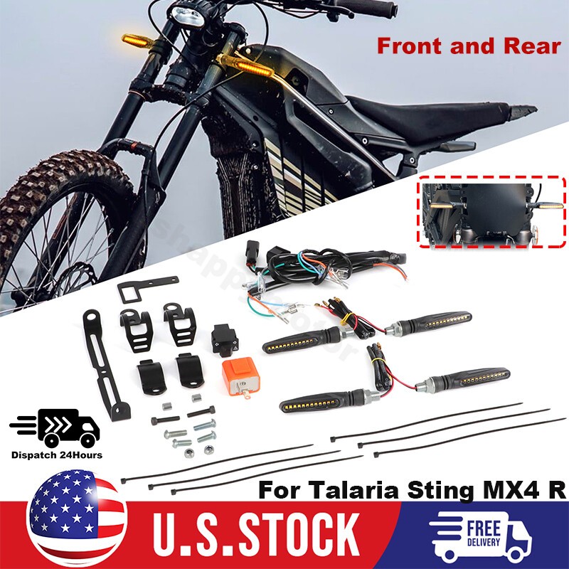 Street Legal Kit For Talaria Sting MX4 R LED Turn Signal Indicator Front & Rear