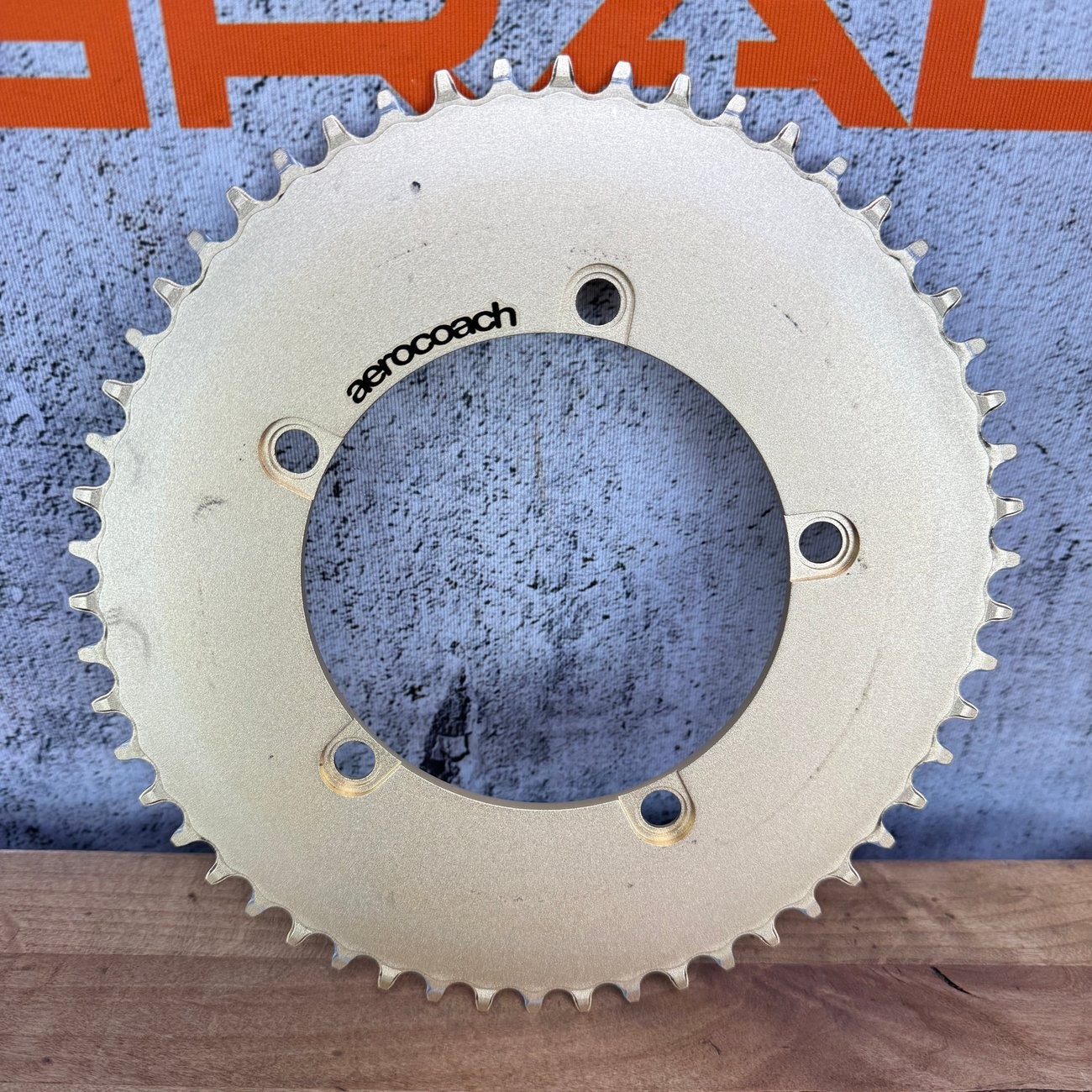 Aerocoach Aten Aluminum Carbon 5-Bolt 130BCD 54t Oval 1x Bike Chainring 188g