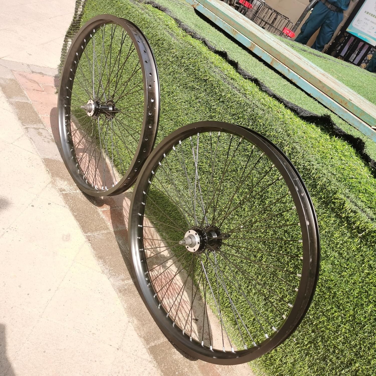26″ Bike Spokes Rimset Double Wall Aluminum w/Freewheel &26″ Bike Fork w/Headset