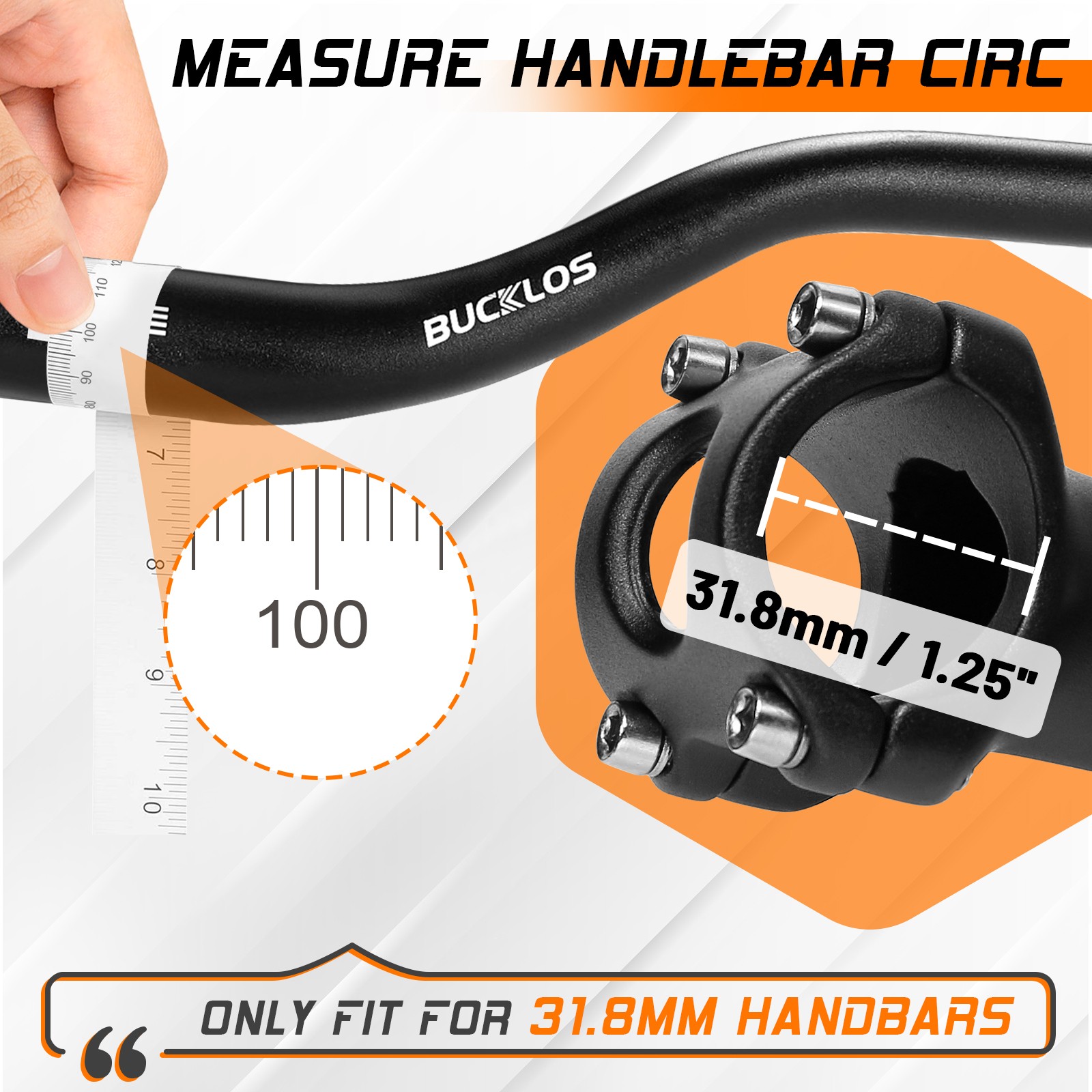 BUCKLOS 31.8mm Mountain Road Bike Stem Riser Adjustable MTB Bicycle Handlebar US