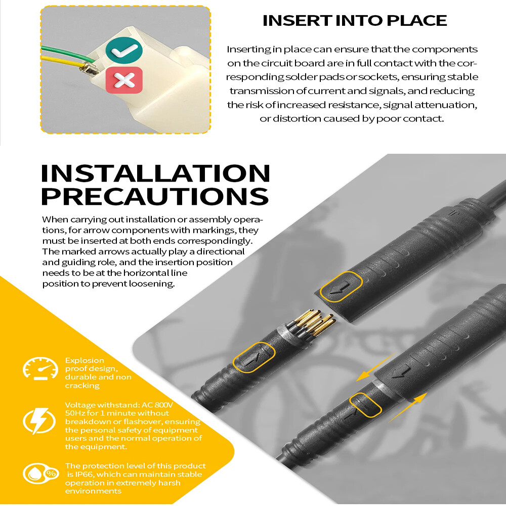 E-bike Electric Bicycle Hub Motor Extension Cable 9Pin Male Female Wire 90-160cm