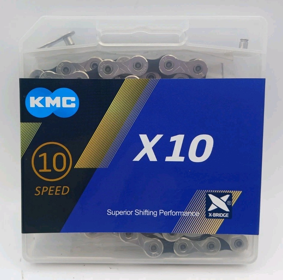 Bike Chain X10, KMC 10-Speed Bike Chain,1/2″ X 11/128″ – 116 Links