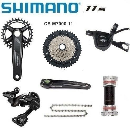 Shimano XT M8000 1×11 Speed MTB Groupset W/CS-M7000 11-46T Deore M5100 Crankset