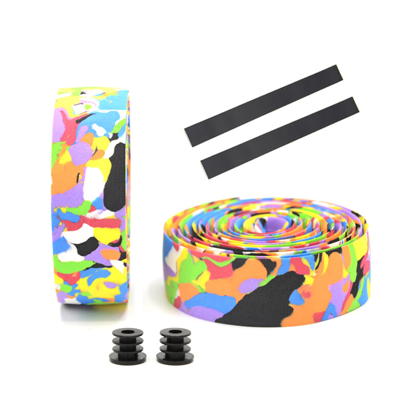 Road Bike Bicycle Track Handlebar Tape Rainbow Camo Handle Bar Drop Bullhorn