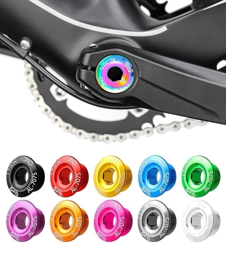 NEW M20 Bike Crank Cover Cap Aluminum MTB Road Crankset Screw Dust Cap