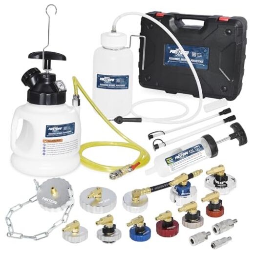 FIRSTINFO A1163HK3 Hydraulic Brake and Clutch Pressure Bleeder + 11pcs Adapters