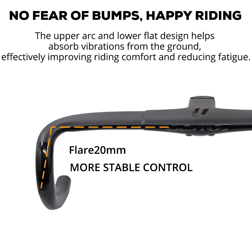 Ultra Light Carbon Fiber Road Bike Handlebar 340mm 360mm 380mm 400mm 420mm