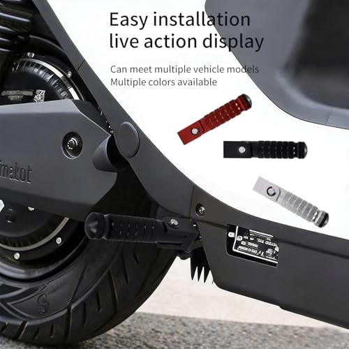 M8 Folding Foot Pegs for E-bike Motorcycle,90Degree Folding Bicycle red