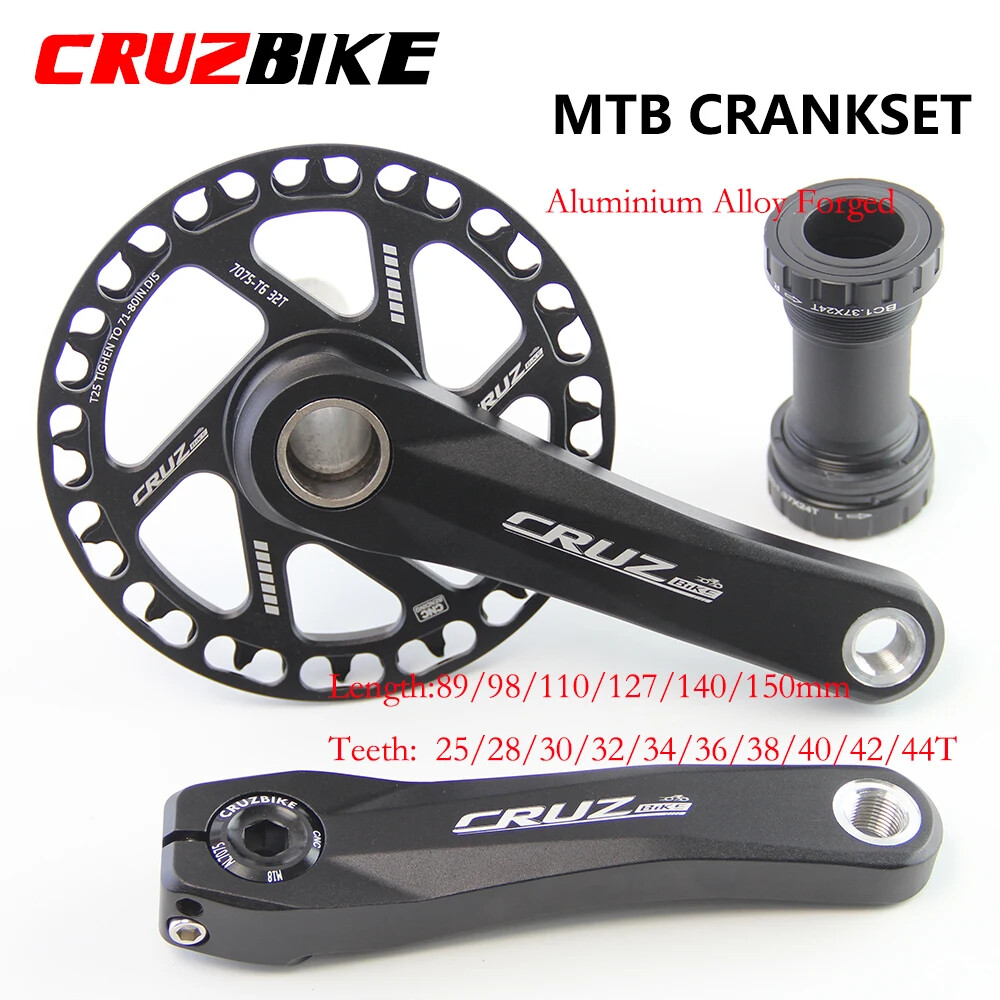 89/98/110/127/140/150mm Aluminum Alloy MTB Child Bike Crankset Single Chainwheel