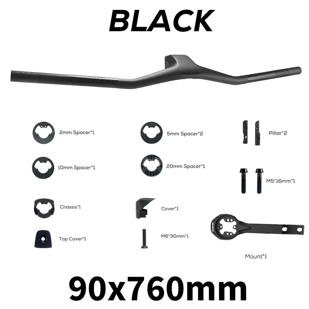 -40 Degree Full Carbon Fibre Integrated Mountain Bike Handlebar 60-100mm Stem