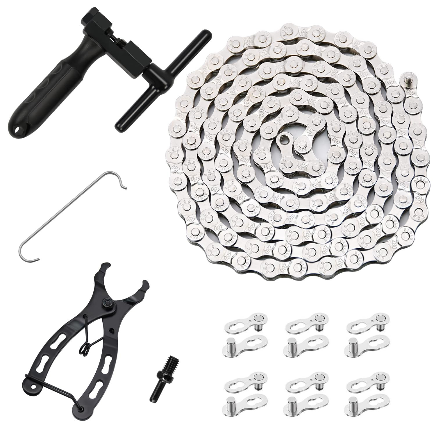 Bike Chain Kit, Single/6/7/8/9/10/11/12 Speed Multi-Function Bike Mechanic New