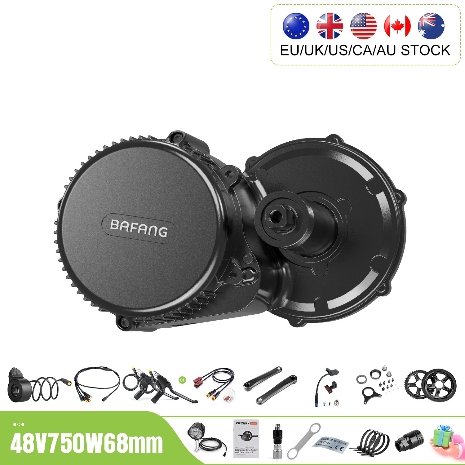 Bafang 52V1000W 68-73MM BBS-HD 46T Mid Drive Motor Ebike Conversion Kits