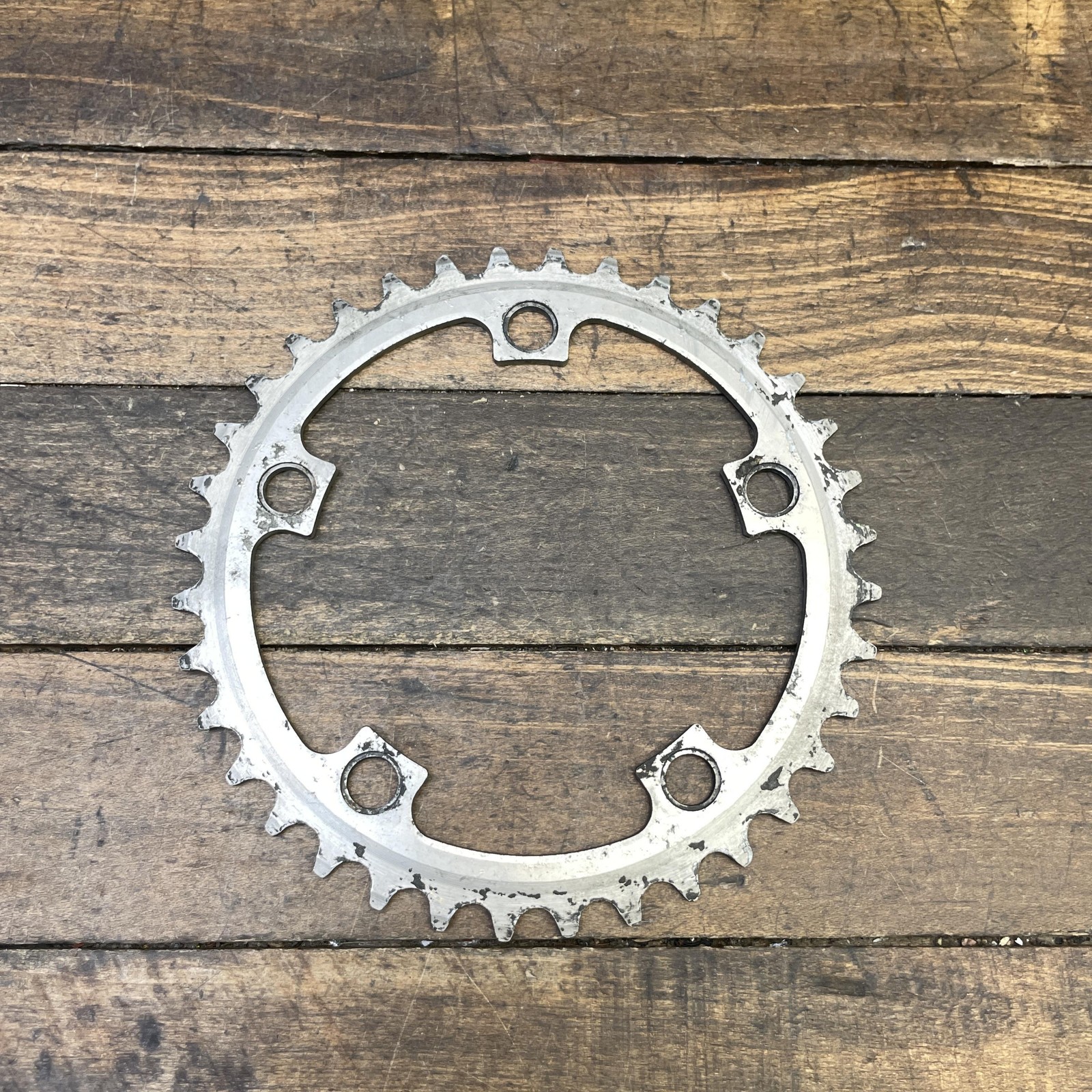 VIntage SR 36T Chainring 110 BCD 5-Arm Silver Aluminum MTB Bike Middle Ring