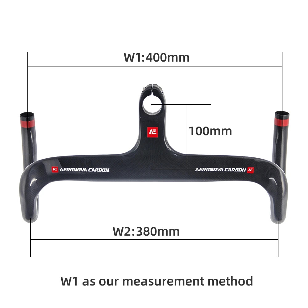 Carbon Gravel Road Bike Integrated Handlebar 400/420/440mm Full Inner Routing