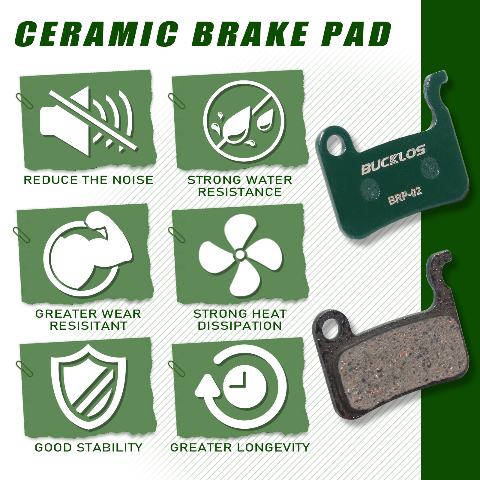 4 pairs MTB Ceramic Disc Brake Pads Bike for Shimano M06 M07Ti A01S ZOOM M800
