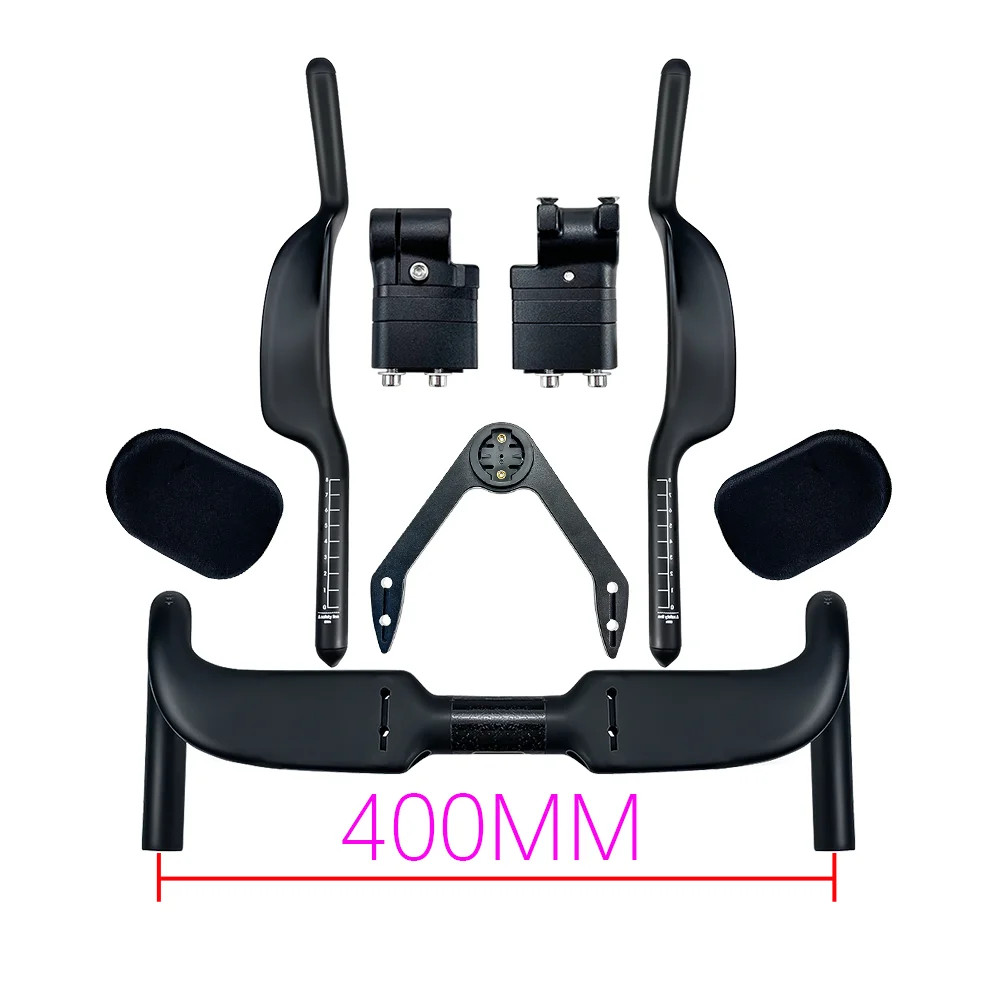 Carbon Fully Internal Wiring Road Bike TT Rest handlebar Triathlon Bar 400-440mm