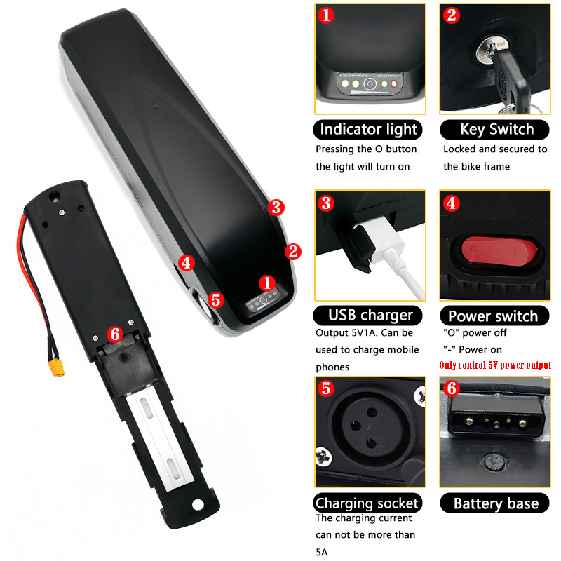 48V Ebike Battery 20Ah 30Ah 15Ah Hailong 0W-1500W Electric Bike Lithium Battery
