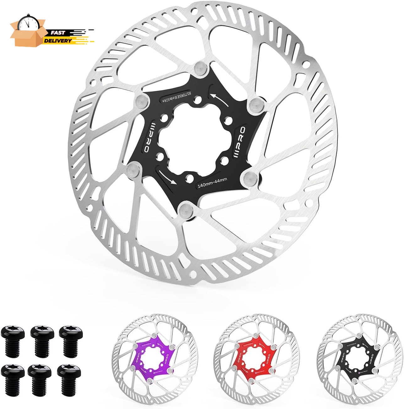 IIIPRO A2 140Mm 160Mm 180Mm 203Mm Floating Bike Disc Brake Rotor with 6 Bolts,M