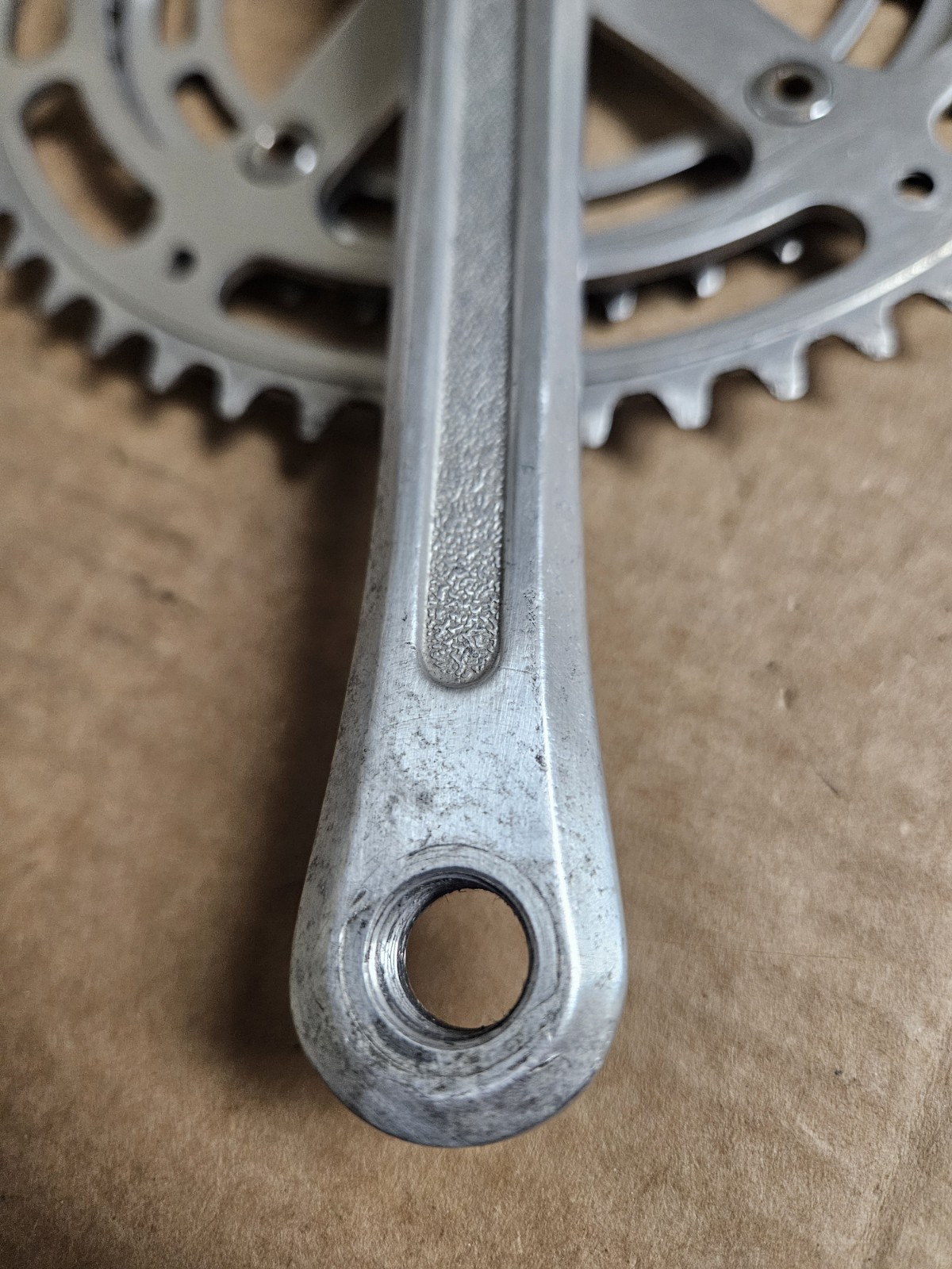 1980 Takagi Tourney Crankset, double 52/40T, 170mm, 130 BCD, square taper, used
