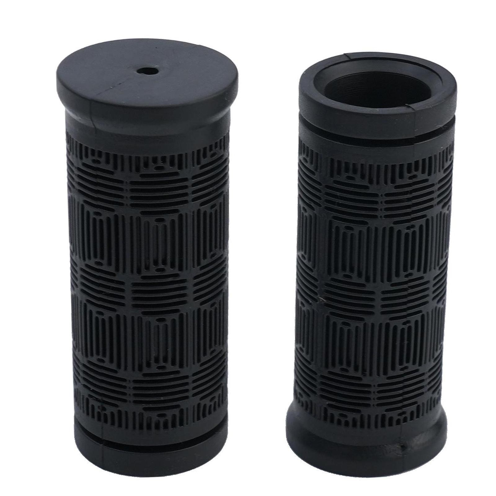 Black Rubber Bike Bar Grips with 125mm+75mm Length Perfect for Cycling